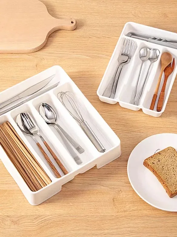 Plastic Kitchen Separator Storage Cutlery Tray Organizador De Cubiertos Multifunction Drawer