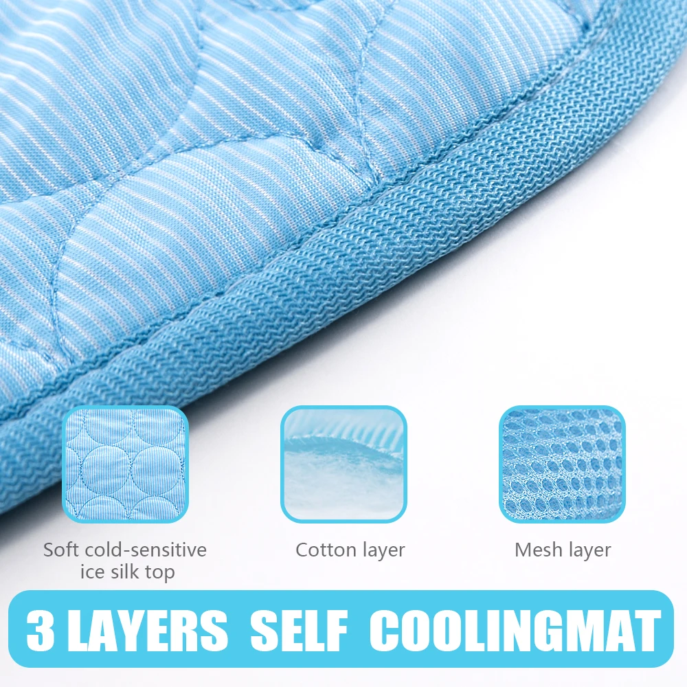 Foldable Non-Toxic Dog Cooling Mat Washable Pee Pads details