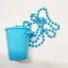 Blue shot glass necklace