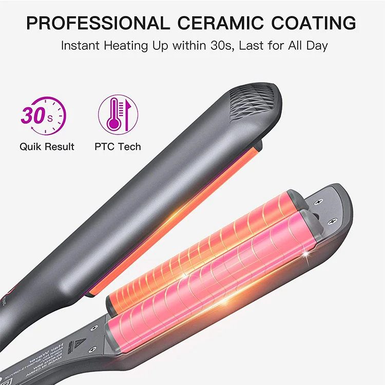 Jadeempress Hot Tool Deep Wave Hair Iron For Hair Custom Logo Hair Curler  With 2 Or 3 Barrels For Salon - Buy Jadeempress Hot Tool Deep Wave Hair  Iron For Hair Custom