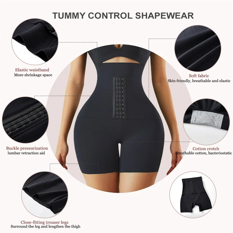 Wholesale Plus Size Women Full Body Corset Belt Butt Lift Panti High Waist Trainer Shaper Wear Tummy Control Shapewear details