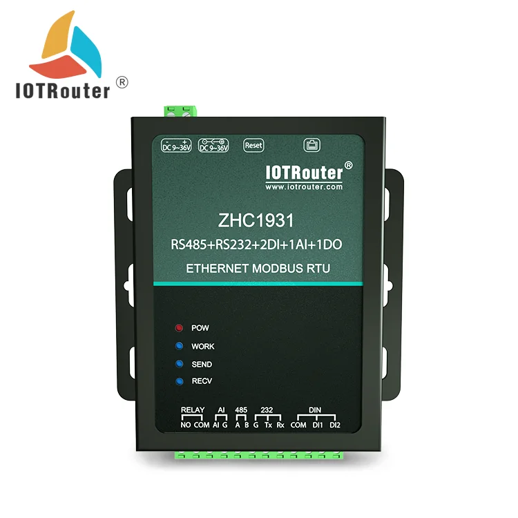RS485 to Ethernet Converter for Industrial Automation MQTT Modbus TCP RTU with Free Network Cable 1rs485 1rs232 2DI 1AI to RJ45
