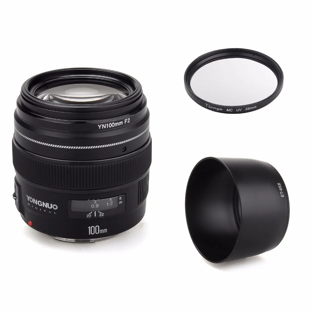 YONGNUO YN 100mmF2大口径AF/MFフォーカス中望遠プライムレンズ