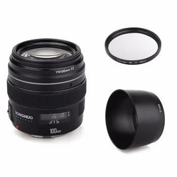 ヨンヌオ 単焦点レンズ　希少 F2 100mm YONGNUO YN100mm 中望遠単焦点レンズ フォーカス AF/MF 大口径 F2 レンズ(ズーム)