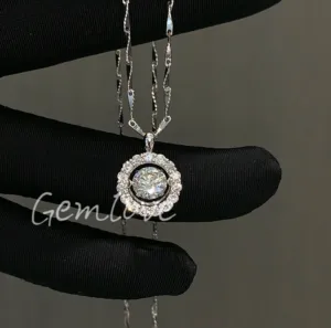 Elegant 9K-18K Gold Necklace for Women - IGI Lab-Grown Round Diamonds, Perfect for Everyday Jewelry