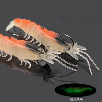 10.5g 14g 18.5g Lifelike Shrimp Baits Midwater Lure for Saltwater Fish & Sea Bass Realistic Jigs with Luminous Features – Metal Jig – view 4