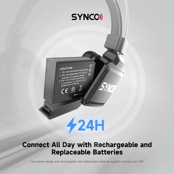 Synco Xtalk XPro X2 X5 2.4G Full-Duplex Noise Cancelling Wireless Calling System Earphones Head Mounted Communication Device detail image