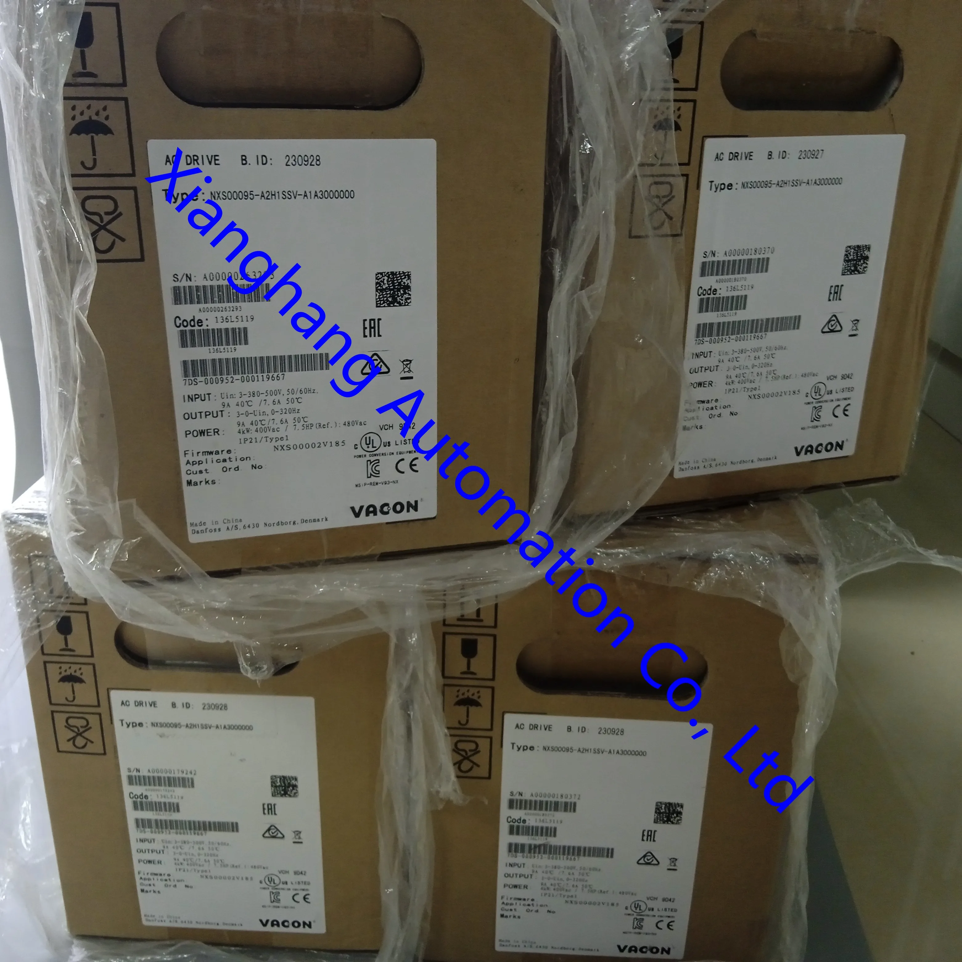 100% Original Brand New Vacon Inverter Vacon0020-3l-0001-4 Vacon0020-1l ...