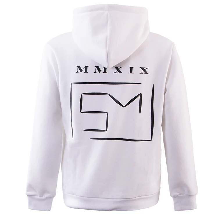 BSCI оптовая продажа дизайнерская мужская уличная одежда белые толстовки с капюшоном на заказ