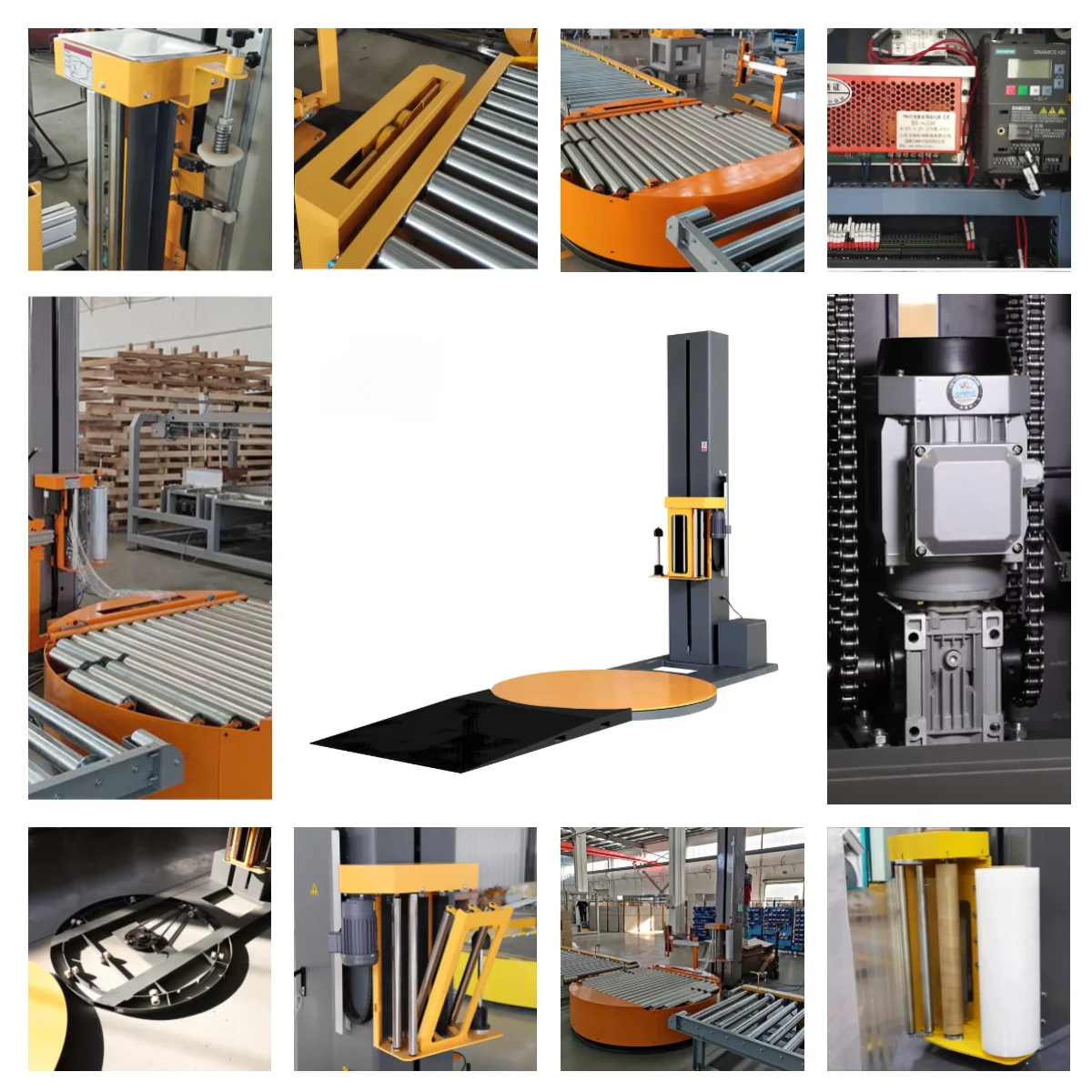 AC110V-240V Automatic Pallet Stretch Film Wrapping Machine Stretch ...