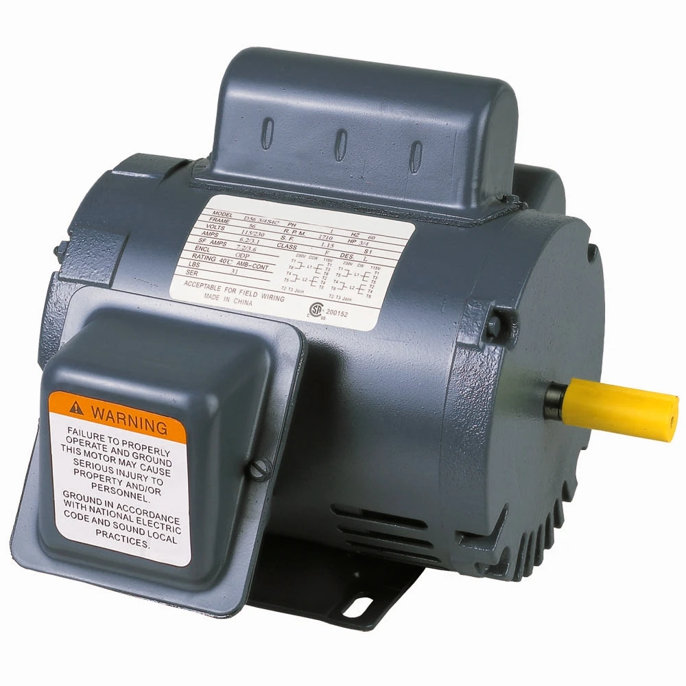 184T Frame General NEMA Motor Rolled Steel 3500 RPM 208-230V 5HP ODP Motor