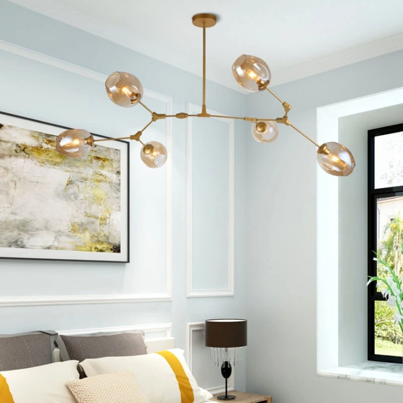 Custom Blown Irregular Shape Pendant Light Vintage Round Luxury Ceiling Replica Ingo Maurer Zettelz 5 Lamp