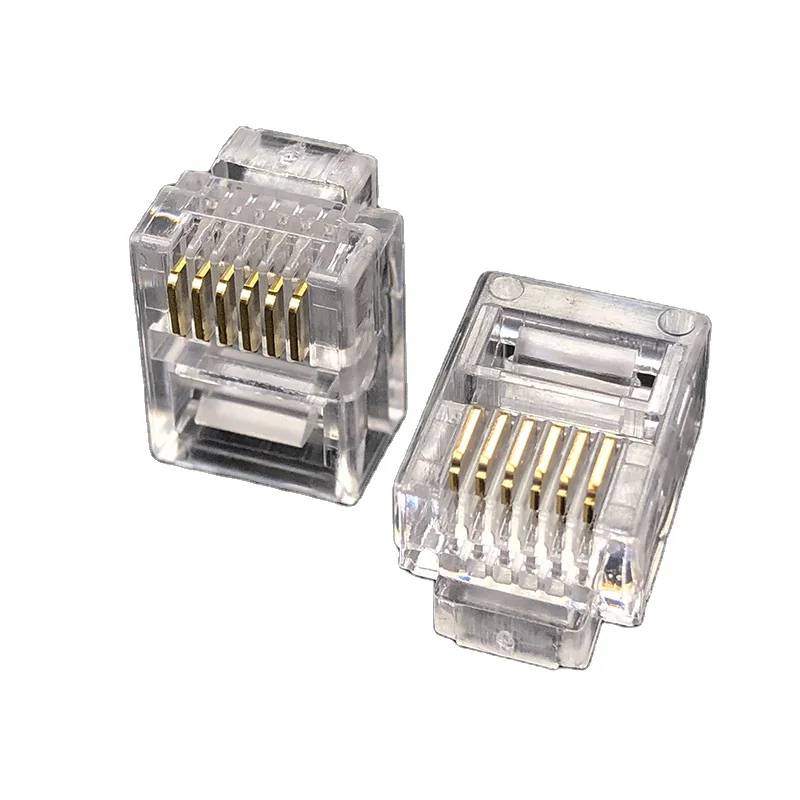 Modular Plug Male Long Body RJ12 RJ11 RJ14 6P4C Connector L = 32.8mm-100PCS