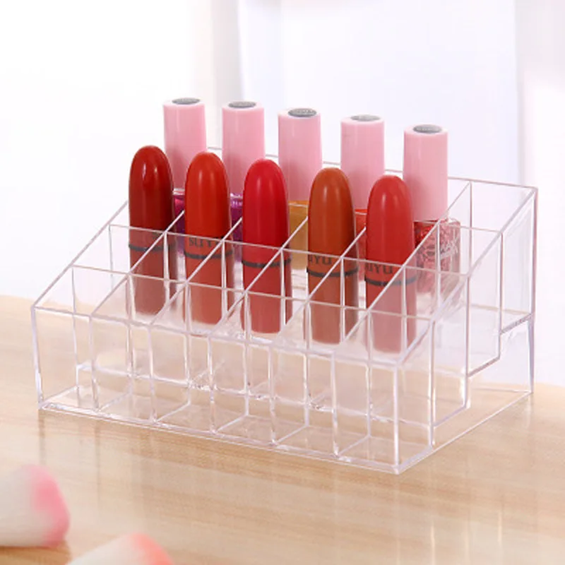 Scatola per rossetto acrilico da 36 griglie Scatola per organizer per trucco Scatola per organizer per cosmetici Portaoggetti per smalto per rossetto