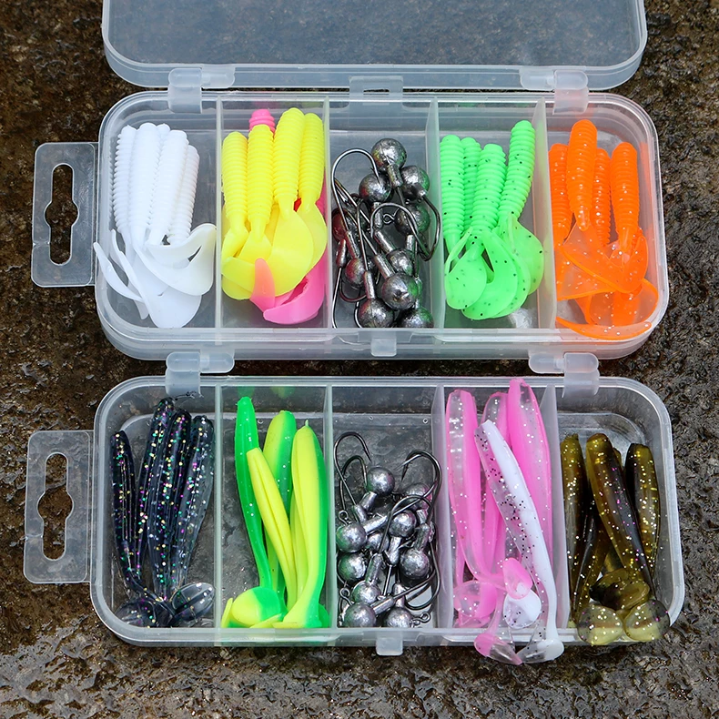 Jual 187 Pcs Umpan Pancing Ikan Set Fishing Bait Kit Box Mancing