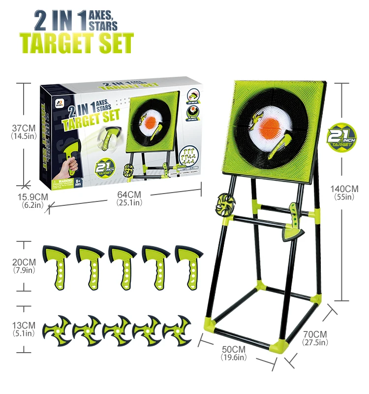 New Arrival Axe Target Throwing Game Set 21 Inch Dartboard Shooting