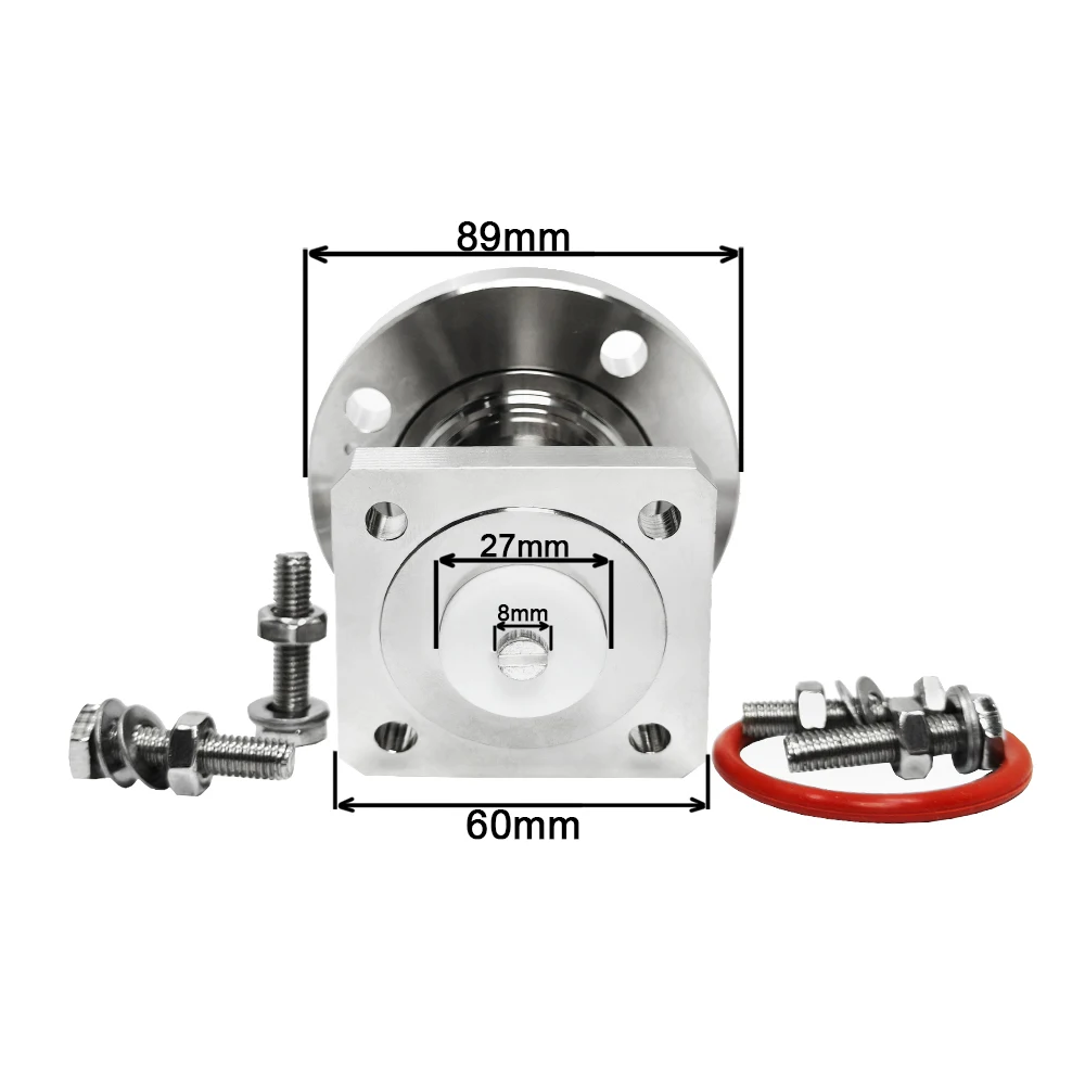 50ohm IF70 4 Hole Flange Coaxial Connector 1-5/8 EIA Flange Coaxial Cable Panel Mount 60mm*60mm
