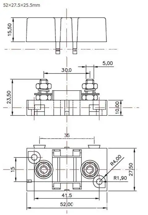 ANS-H маленькая вилка болт держатель предохранителя для электротранспортного средства тип блок предохранителей небольшой
