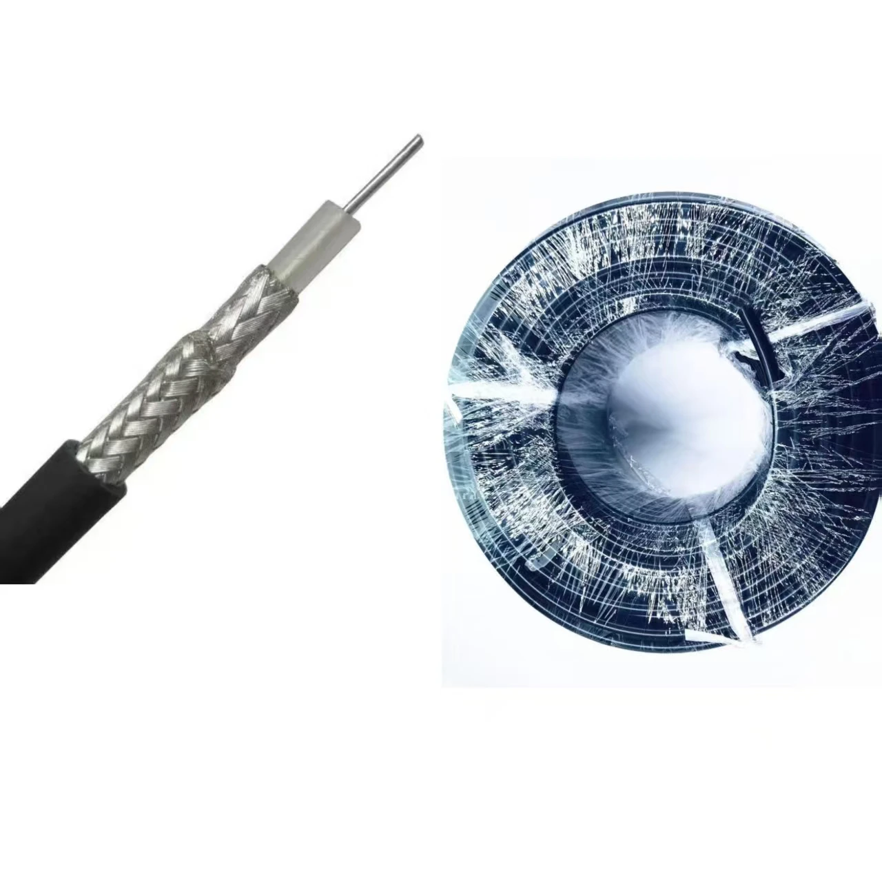 RG59 Coaxial Cable with BNC Plug to BNC Plug 75 Ohm for CCTV Camera DVR Security System