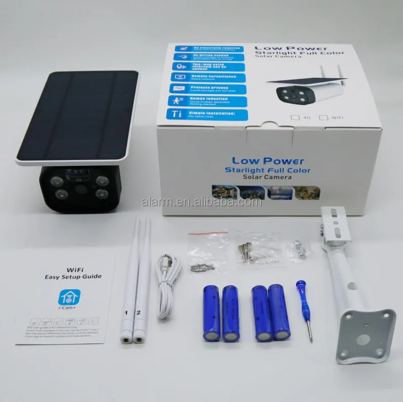 Outdoor Solar Surveillance Wifi Cctv Camera Security 4g 3g Solar Camera ...