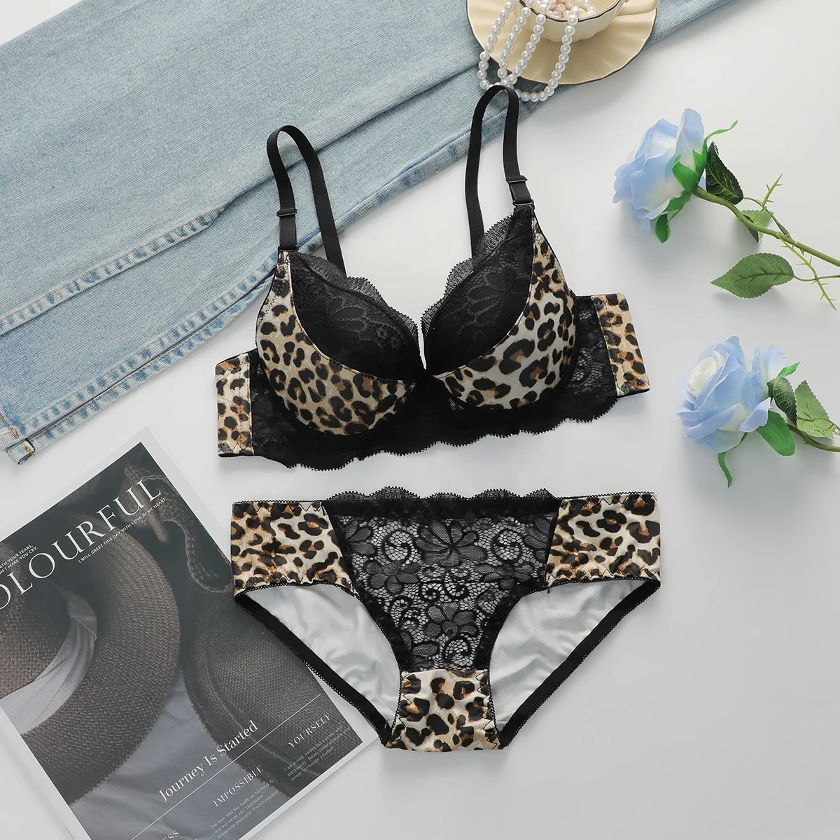 Stylish Leopard Contrast Lace Underwire Gathered Sexy Lingerie Panties And  Bra Sets Sexy Plus Size - Buy Sexy Lingerie Panties, panty And Bra Lingerie  Set, panties And Bra Sets Sexy Plus Size ...