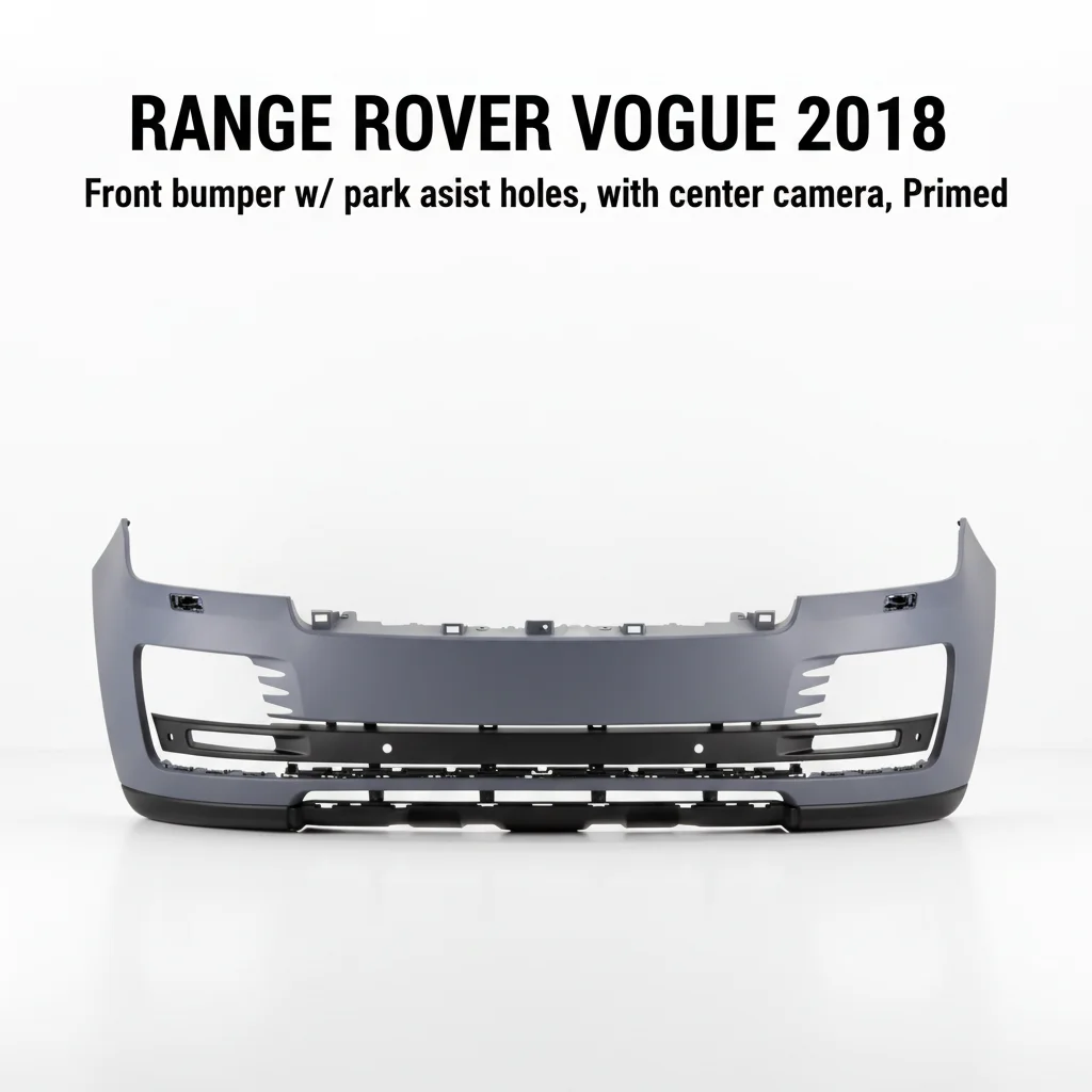 LR098665-B New Rigenstar Front Bumper W/ Park Assist Holes Primed Customizable for for VOGUE 2018