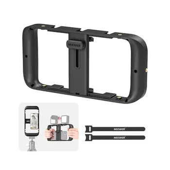 NEEWER Smartphone Video Rig Phone Video Stabilizer Grip Vlogging Cage with Cold Shoe Tripod Mount