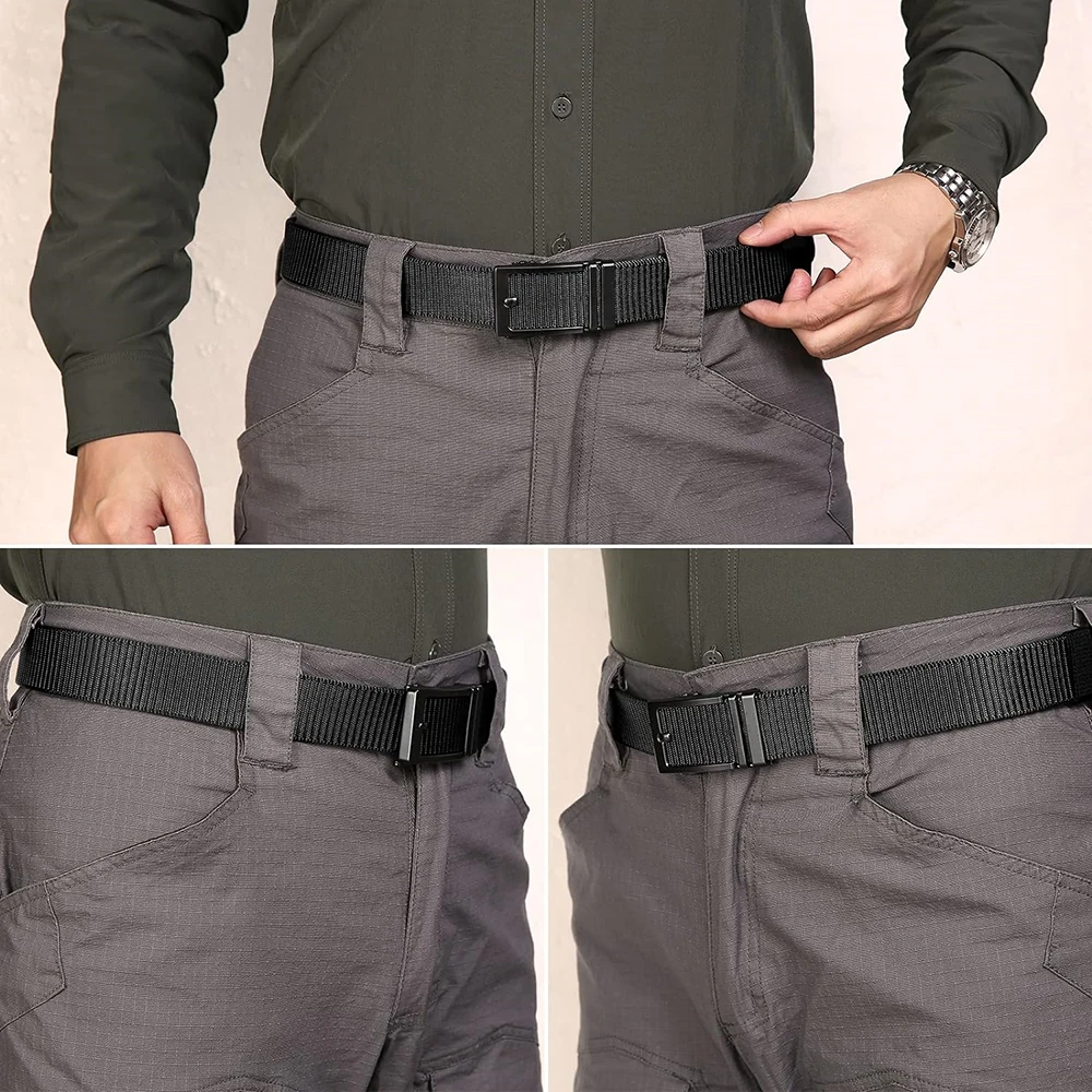 Durable Waterproof Ratchet Belts Men Tactical Belts Adjustable Training Durable Nylon Web Golf Belt