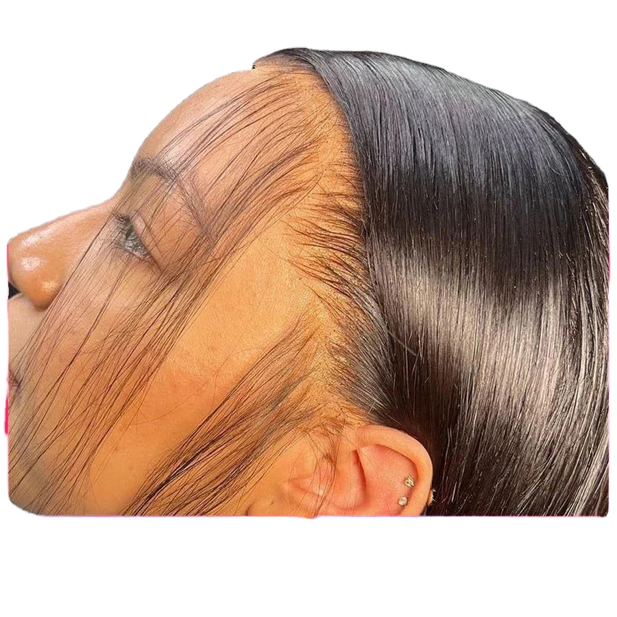Parrucca frontale in pizzo HD 250% densità 13x6 capelli lisci pelle fusa capelli umani_voghion.com