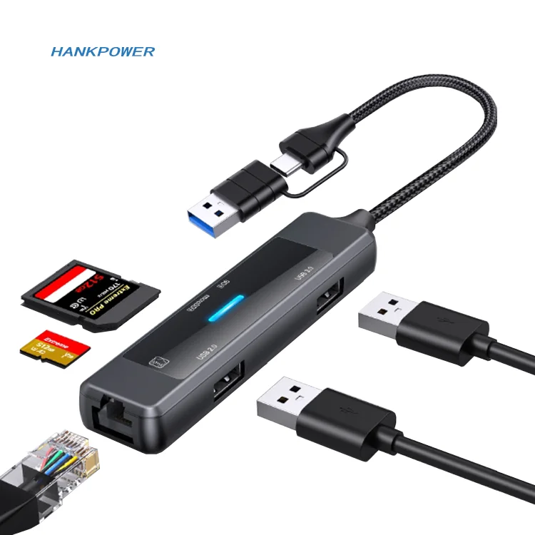KiWiBiRD USB C SD Card Reader, Micro SD to Type C Thunderbolt 3 4 Adapter for SD