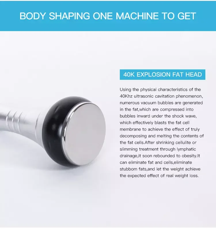 Home Use Vacuum 80K S Shape Body Weight Loss Massager RF Slimming Skin Tightening Liposaser Pads Cavitation Machine 3 in 1