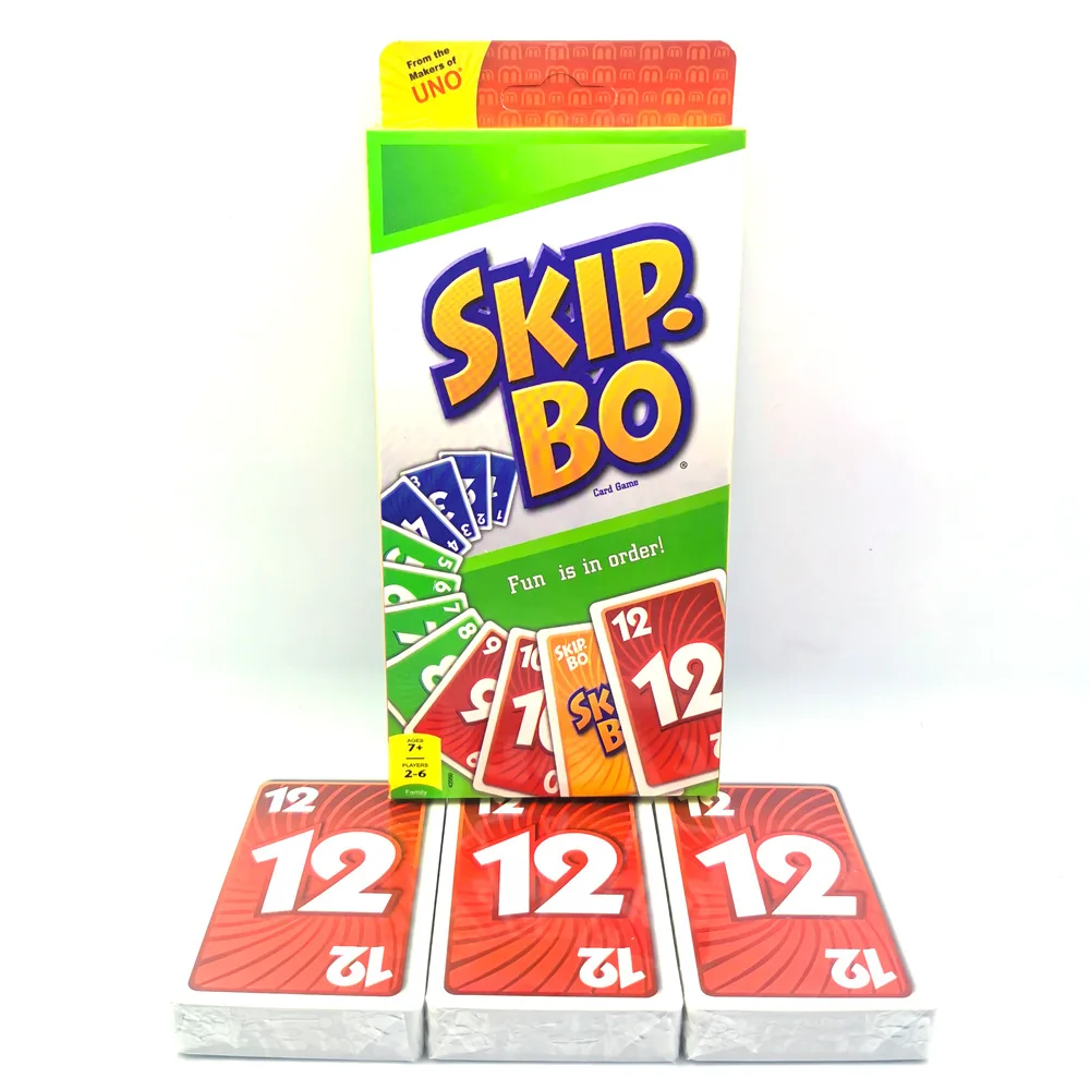 Hot Sale Classics 162pcs Skip Bo Unos Cards Cartoon Cards Real Family