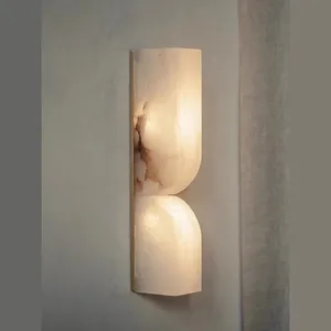 Modern Luxury Copper Marble Wall Lamp Light Creative Bedroom Bedside for Living Room Corridor High-End Hotel