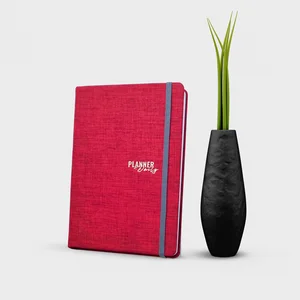 Custom logo Handmade Fabric Linen Silk Cloth A5 Hardcover 2026 Weekly Diary Journal Planner Notebooks