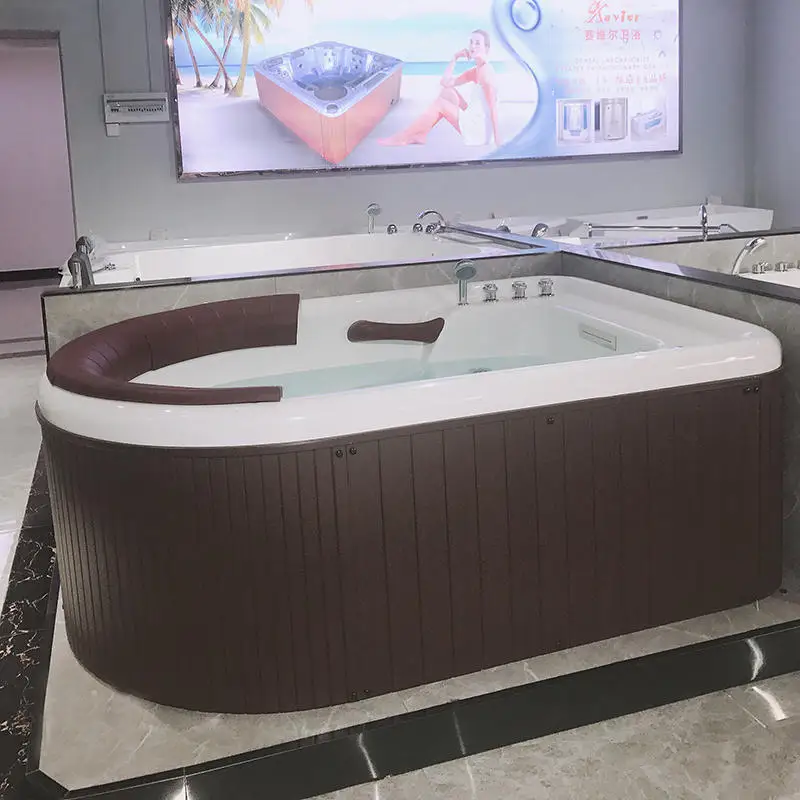 japanese free standing outdoor Single person spa bathtub bathroom bath 1 person outdoor hot tub