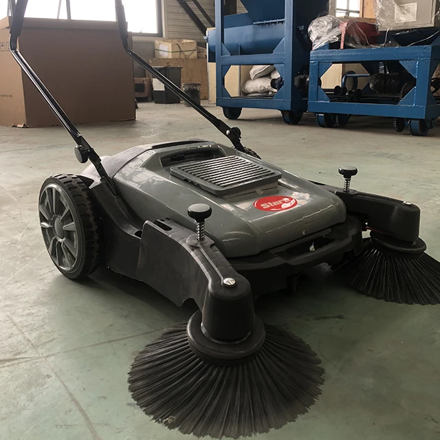 Low Price  Hand Push Road Walk Behind Floor Sweeper Street  Paddock Cleaning Manual Sweeper