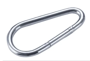 Black Steel Egg Shape Carabiner 6x60mm Carabiner Galvanized Hooks