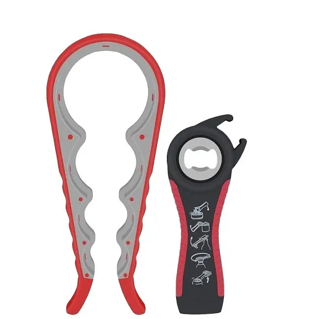 5 in 1 Multi Function Can Opener Bottle Opener Kit Arthritic Hand Jar Opener for Old People Children Women Those with Weak Hands