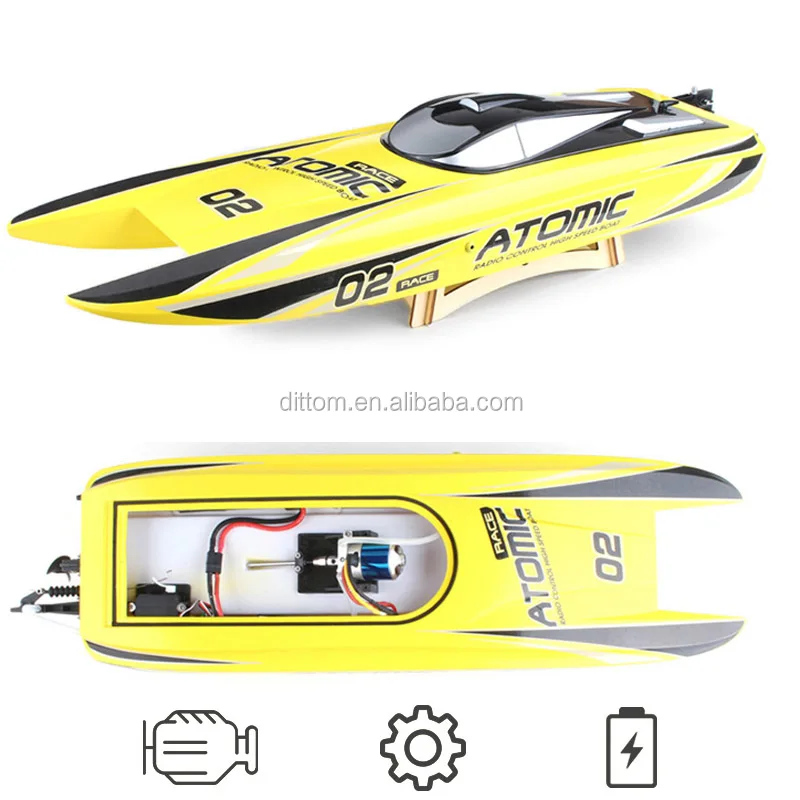 ATOMIC 79204R RCカタマラン 高速ボート ブラシレス 2.4GHz 防水 RTR