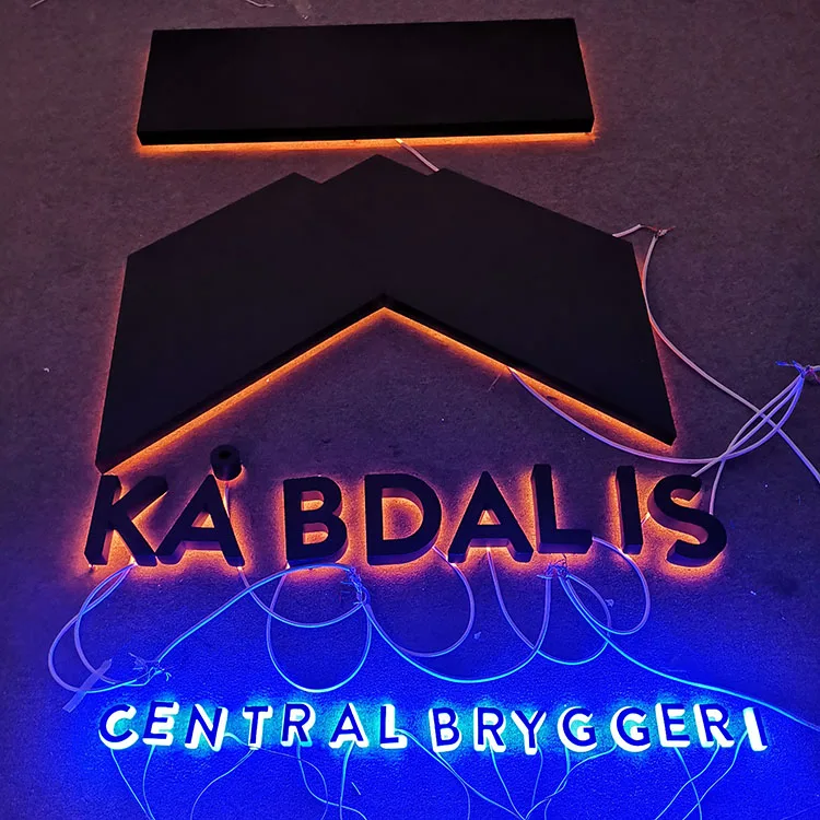 Hot products for LED resin acrylic open closed sign board RGB logo sign led display letter signs Acrylic front alphabet letter