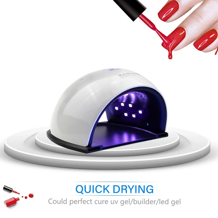Rainbow 4 UV LED Nail Light Lamp 48W Therapy Machine Induction Nail Dryer for Curing All Gel Nail Polish Uv Lamp Equipment