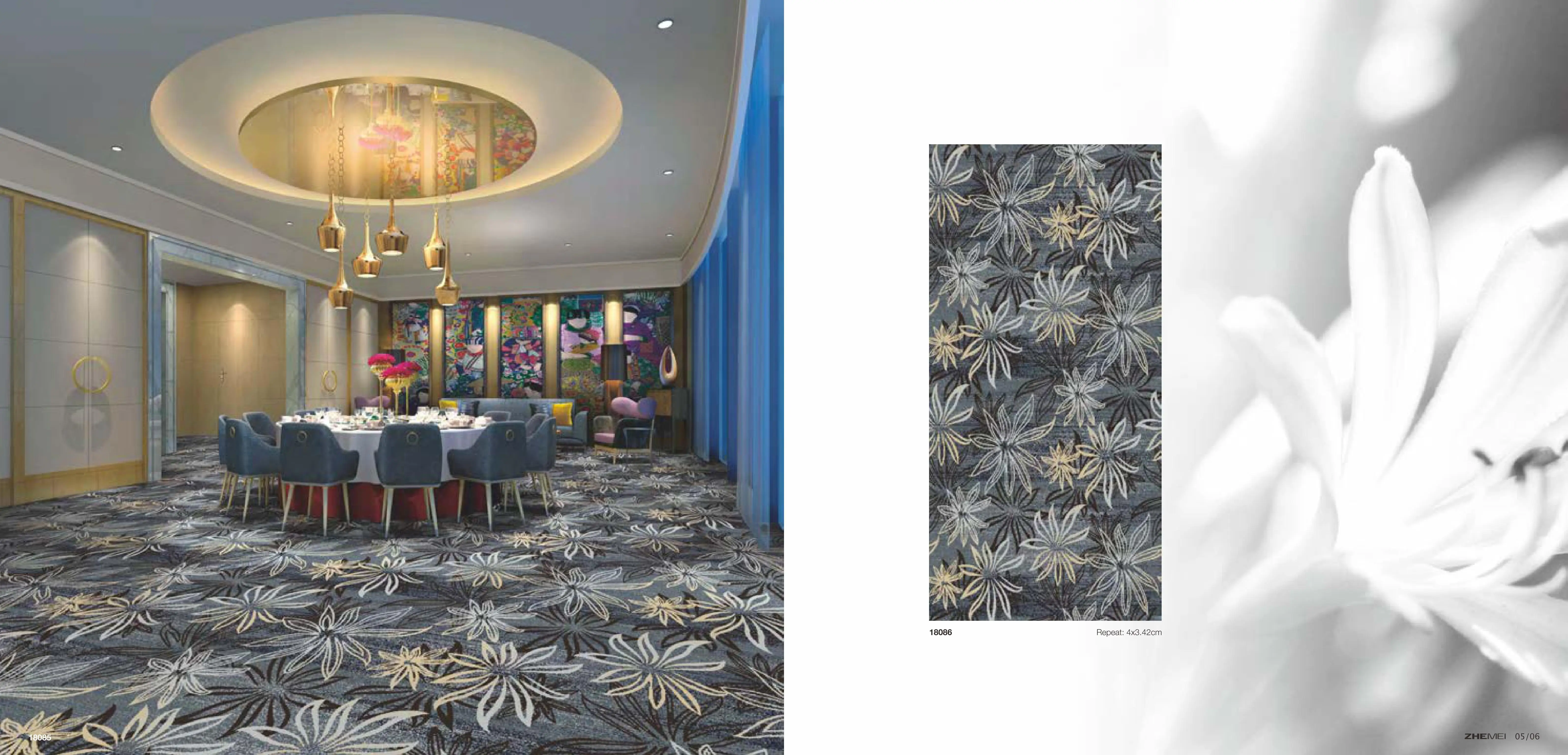 Axminster Carpet For 5 Star Hotel Fireproof Wool And Nylon Combination