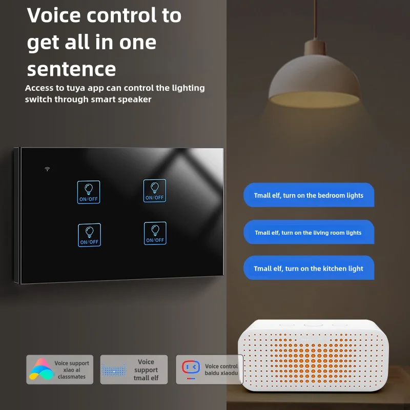 Hot Selling Products 2025 New Zigbee Smart Switch Remote Control Switch Wall Panel Intelligent Transformation Smart Home Lights