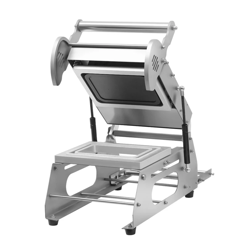 Wanhe Factory's Small Plastic Food Container Tray Sealing Machine Manual for Foil and Paper Bag Packaging