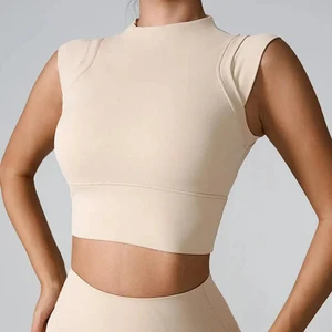 OEM Workout Comfortable Gym Breathable Sport Yoga Crop Top Active Wear Women's Sleeveless Workout Shirts