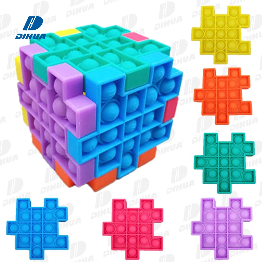 Fidget Toy Push Pop Puzzle Cube Game Bubble Popper Digits