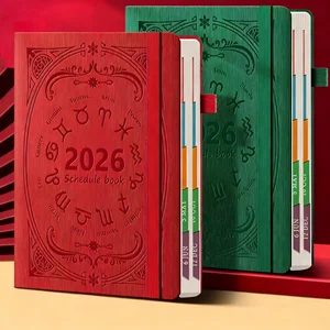 Customized Logo 2026 Plan Agenda Fabric Hardcover Practice Notebook Calendar Gift Usage Business Notebook Manufacturer