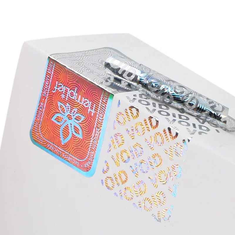 Custom Printing Adhesive Security Void Sticker Roll Hologram logo Sticker Void Hologram Sticker Label for Packaging Security