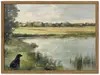 Cane nero da caccia incorniciato