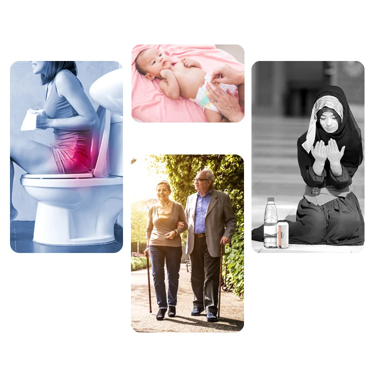 Premium Muslim Collapsible Personal Handheld Bidet Electric Foldable Pocket Spray Rechargeable Portable Smart Travel Bidet details
